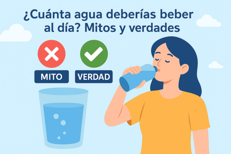 ¿Cuánta agua deberías beber al día? Mitos y verdades